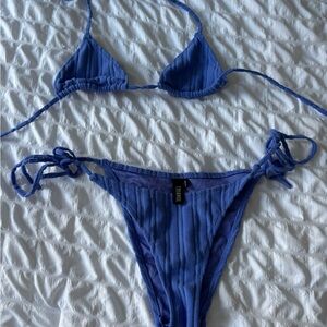 Blue Triangl Bikini Set